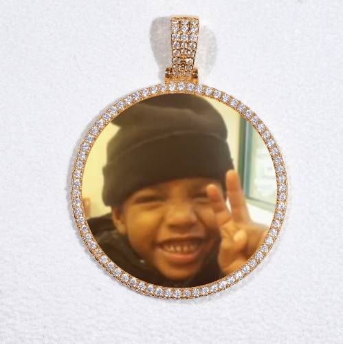 MEDIUM 3D CIRCLE CUSTOM PICTURE PENDANT