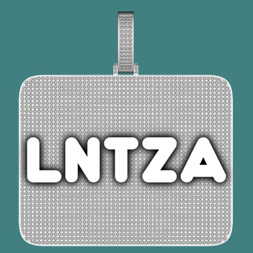 CUSTOM LETTER NECKLACE 3D BIG SQUARE