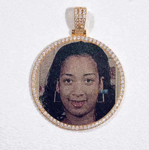 MEDIUM 3D CIRCLE CUSTOM PICTURE PENDANT