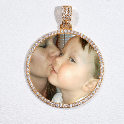 MEDIUM 3D CIRCLE CUSTOM PICTURE PENDANT