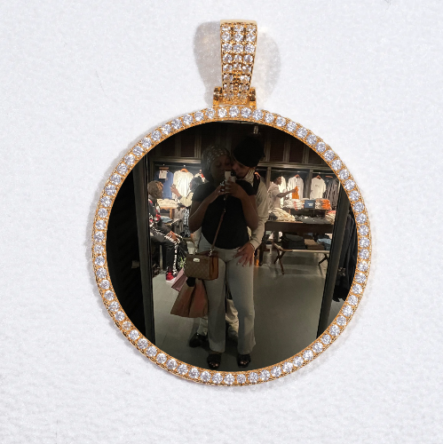 MEDIUM 3D CIRCLE CUSTOM PICTURE PENDANT