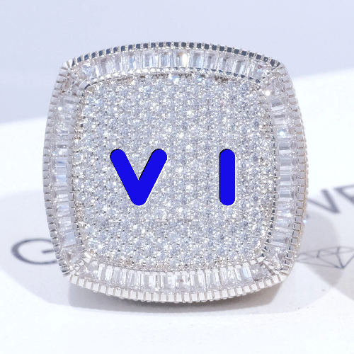 CUSTOM LETTER 3D ICED RING