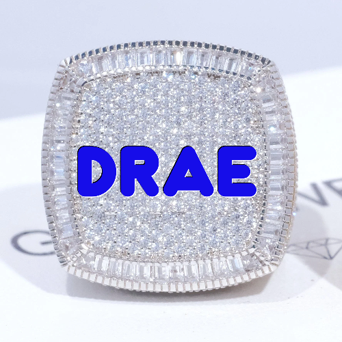 CUSTOM LETTER 3D ICED RING