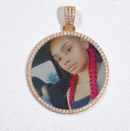 MEDIUM 3D CIRCLE CUSTOM PICTURE PENDANT