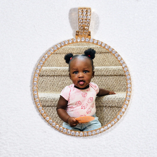 MEDIUM 3D CIRCLE CUSTOM PICTURE PENDANT
