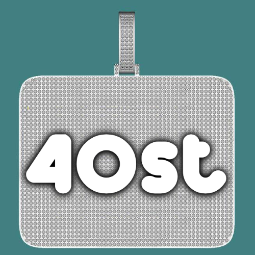 CUSTOM LETTER NECKLACE 3D BIG SQUARE
