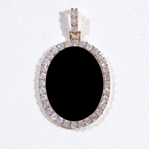 3D Oval Custom Picture Pendant