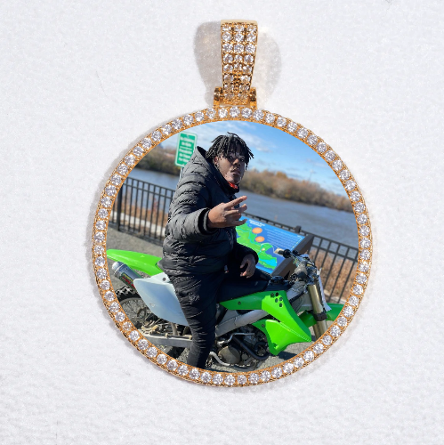 MEDIUM 3D CIRCLE CUSTOM PICTURE PENDANT