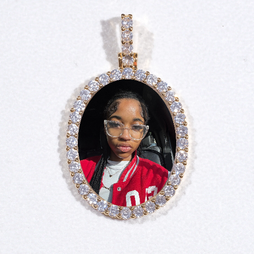 3D Oval Custom Picture Pendant