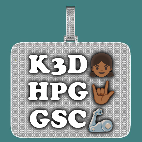 CUSTOM LETTER NECKLACE 3D BIG SQUARE