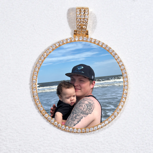 MEDIUM 3D CIRCLE CUSTOM PICTURE PENDANT