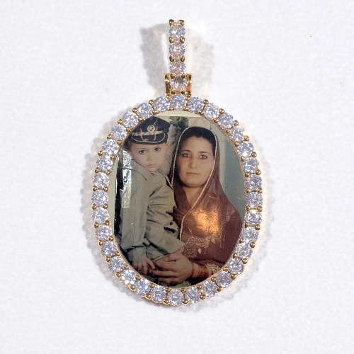 3D Oval Custom Picture Pendant