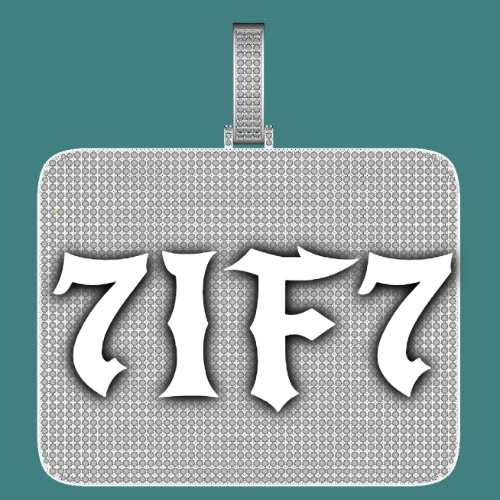 CUSTOM LETTER NECKLACE 3D BIG SQUARE