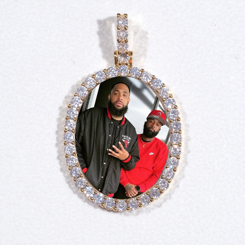 3D Oval Custom Picture Pendant