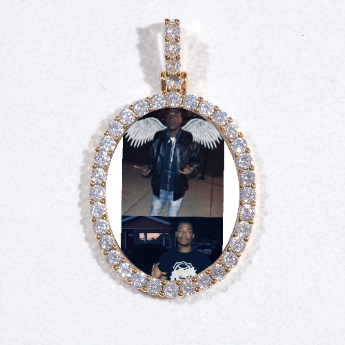 3D Oval Custom Picture Pendant