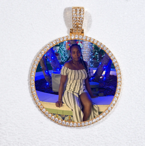 MEDIUM 3D CIRCLE CUSTOM PICTURE PENDANT