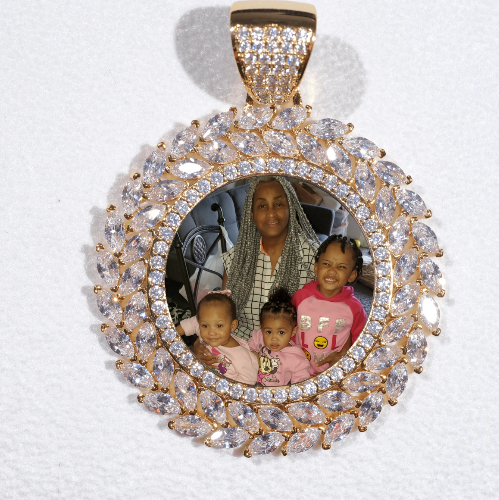 Large 3D Wheat Ear Custom Picture Pendant