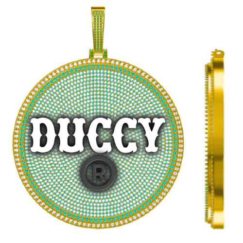 CUSTOM LETTER NECKLACE 3D BIG DISC