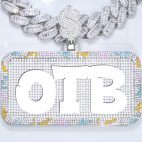 CUSTOM LETTER NECKLACE 3D COLORFUL SQUARE