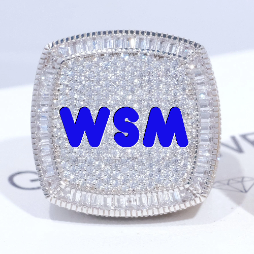 CUSTOM LETTER 3D ICED RING
