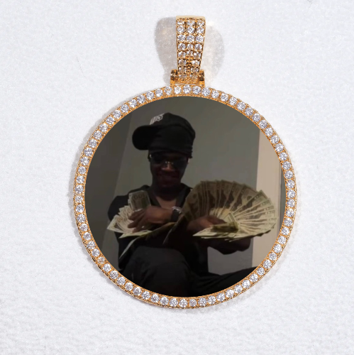 MEDIUM 3D CIRCLE CUSTOM PICTURE PENDANT