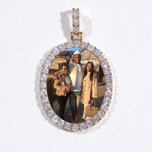 3D Oval Custom Picture Pendant