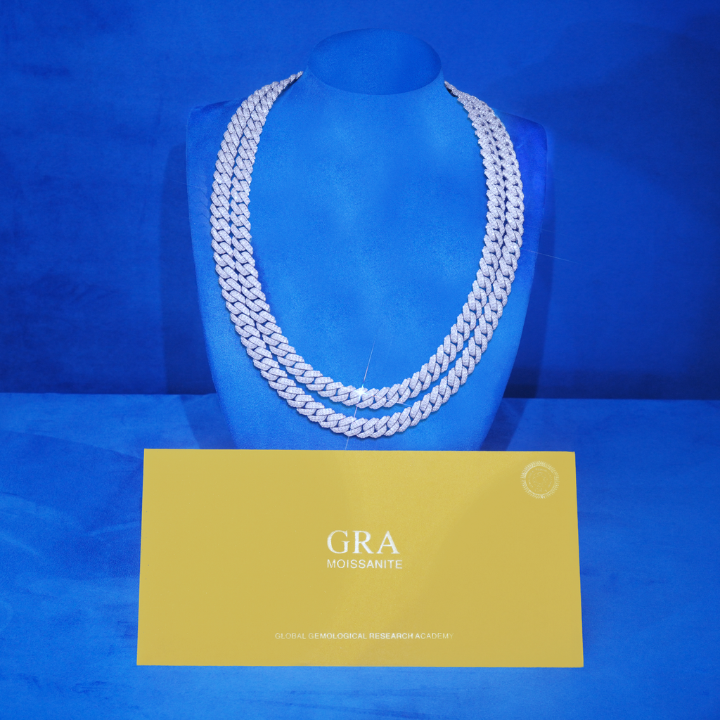 VVS Moissanite 10MM Cuban Link Chain