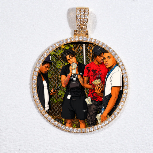 MEDIUM 3D CIRCLE CUSTOM PICTURE PENDANT
