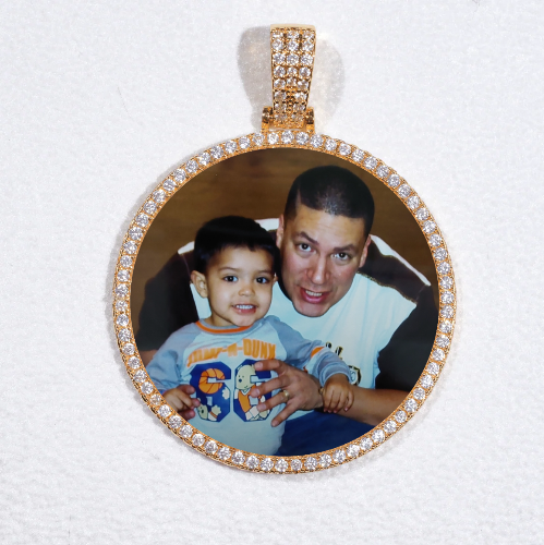 MEDIUM 3D CIRCLE CUSTOM PICTURE PENDANT