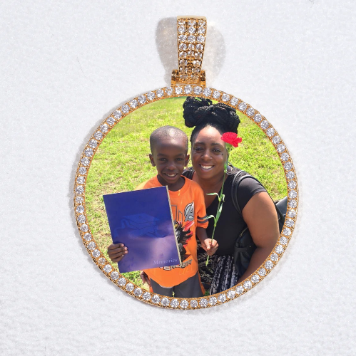 MEDIUM 3D CIRCLE CUSTOM PICTURE PENDANT