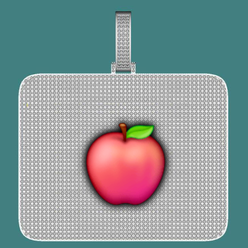 CUSTOM LETTER NECKLACE 3D BIG SQUARE