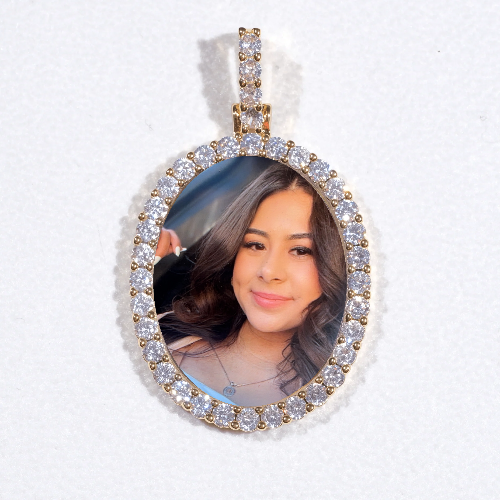 3D Oval Custom Picture Pendant