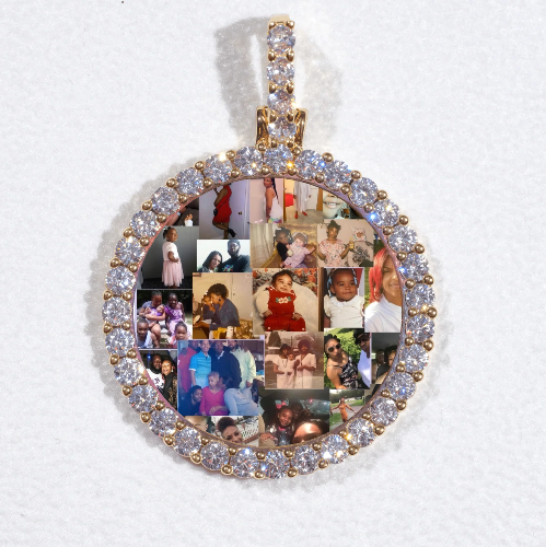 3D CIRCLE CUSTOM PICTURE PENDANT SMALL SIZE