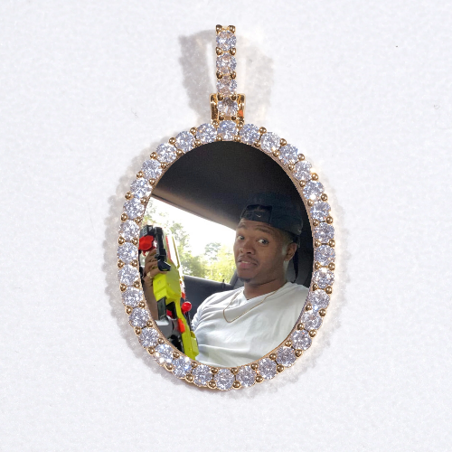 3D Oval Custom Picture Pendant