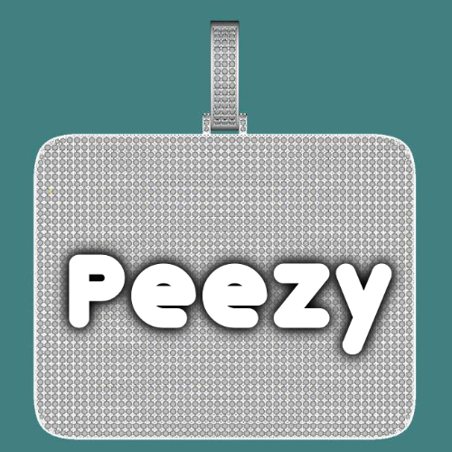 CUSTOM LETTER NECKLACE 3D BIG SQUARE