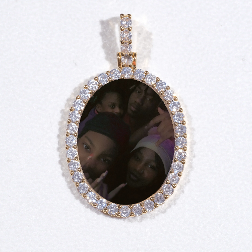3D Oval Custom Picture Pendant