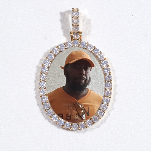 3D Oval Custom Picture Pendant