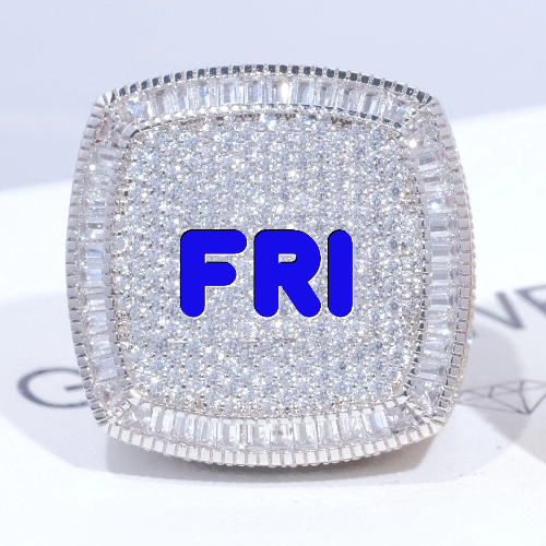 CUSTOM LETTER 3D ICED RING