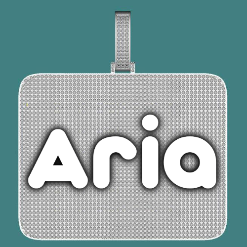 CUSTOM LETTER NECKLACE 3D BIG SQUARE