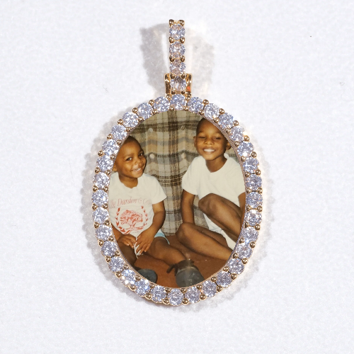 3D Oval Custom Picture Pendant