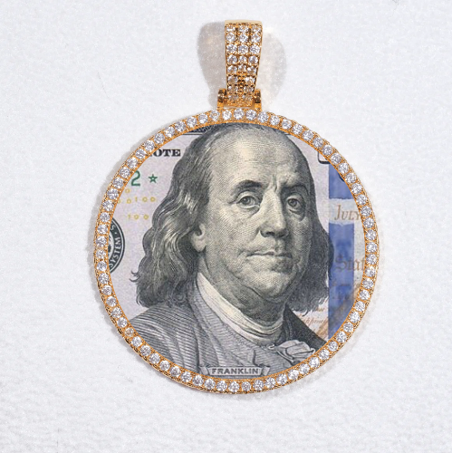 MEDIUM 3D CIRCLE CUSTOM PICTURE PENDANT