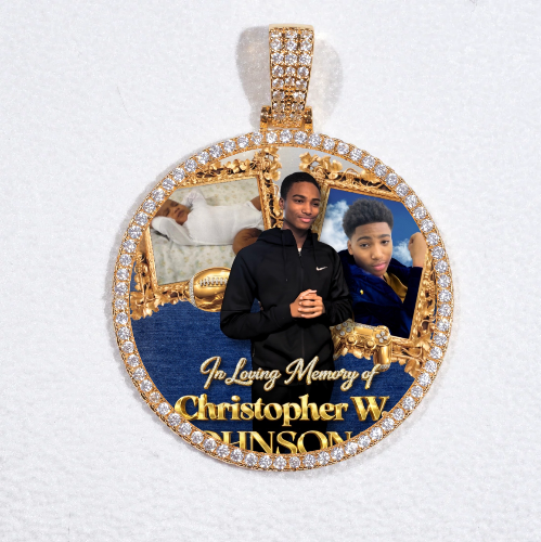 MEDIUM 3D CIRCLE CUSTOM PICTURE PENDANT
