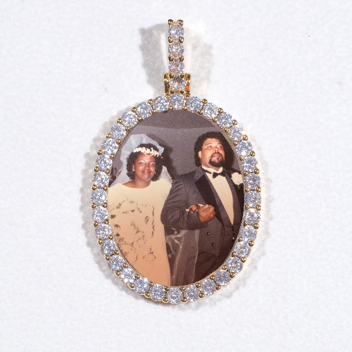 3D Oval Custom Picture Pendant