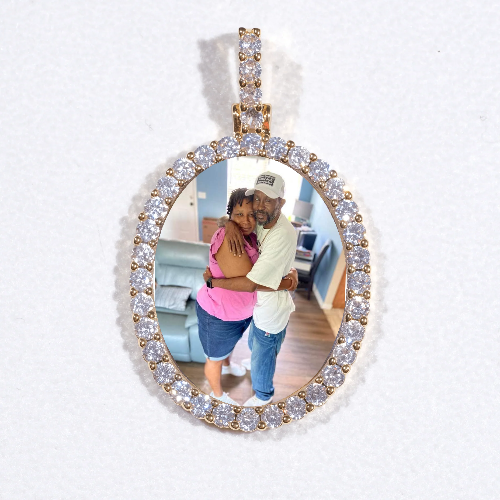 3D Oval Custom Picture Pendant