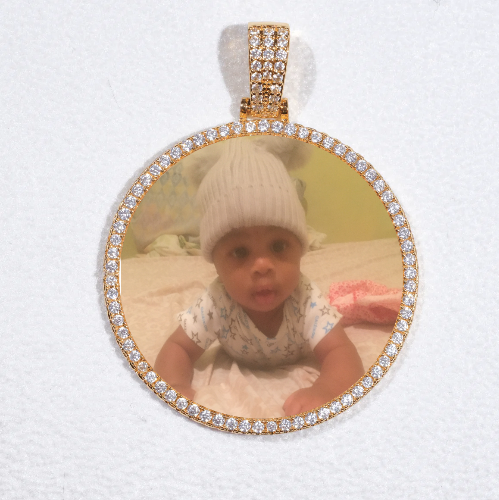 MEDIUM 3D CIRCLE CUSTOM PICTURE PENDANT