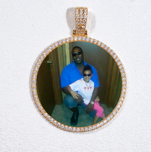 MEDIUM 3D CIRCLE CUSTOM PICTURE PENDANT