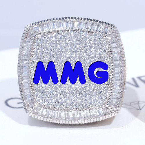 CUSTOM LETTER 3D ICED RING