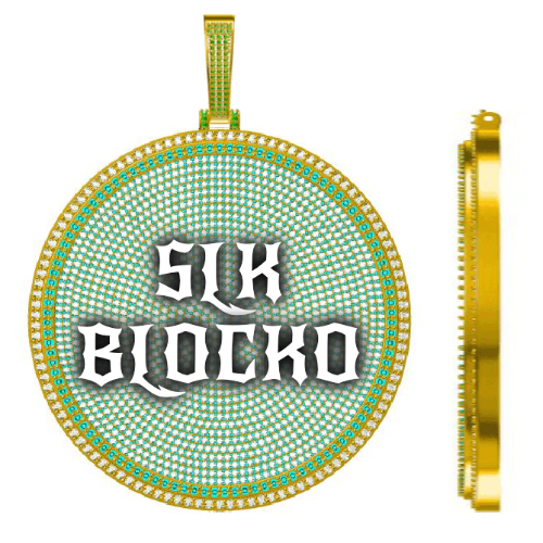 CUSTOM LETTER NECKLACE 3D BIG DISC