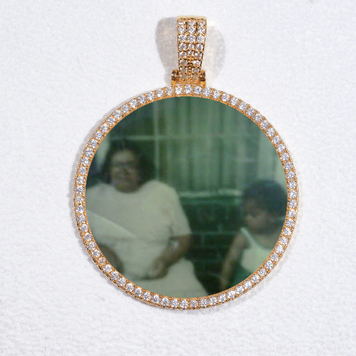 MEDIUM 3D CIRCLE CUSTOM PICTURE PENDANT