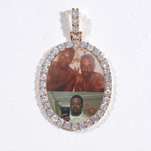 3D Oval Custom Picture Pendant